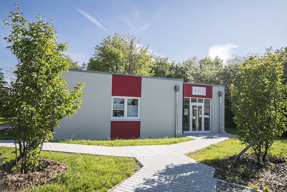 Eingang des Pflegeübungszentrums