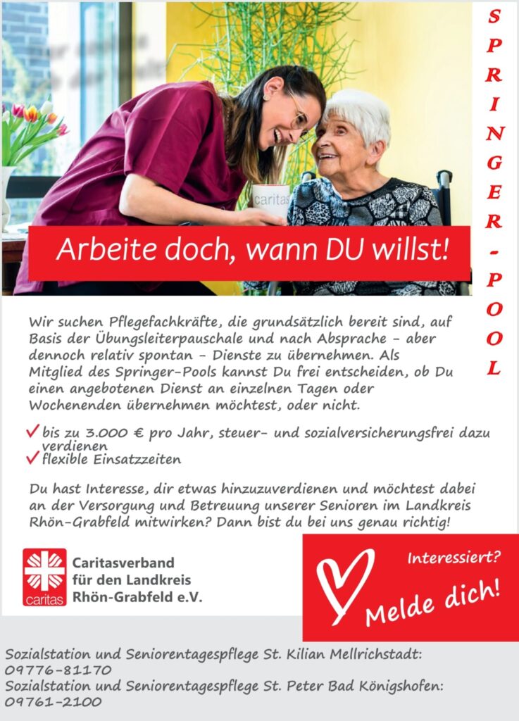 Plakat Springer-Pool Caritas