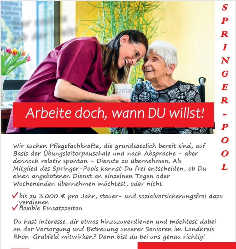 Plakat Springer-Pool Caritas