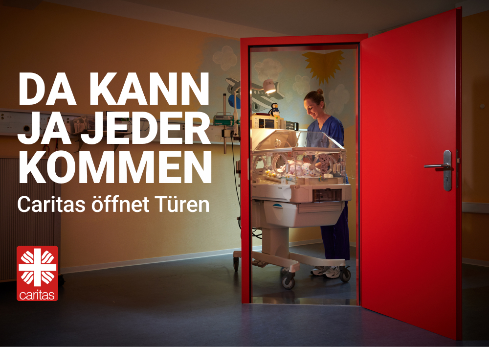Caritas Kampagne "Da kann ja jeder kommen"